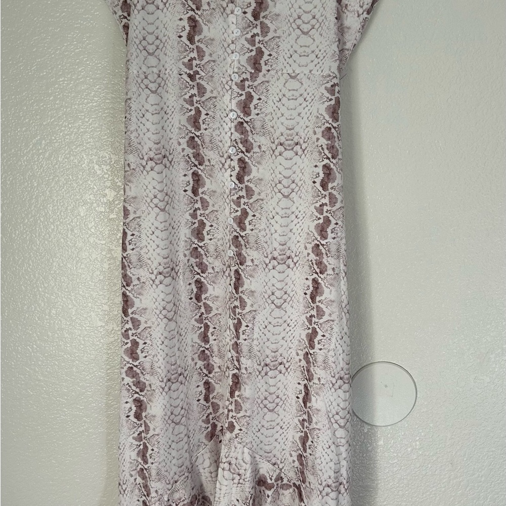 Asymmetrical Snake Print Dress